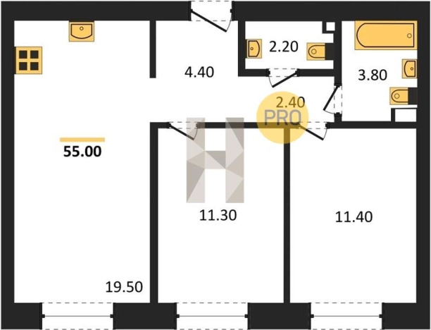 Купить квартиру в ЖК Санвилл в Удмуртской Республике. Вариант № 68671, 0, площадь -  квм, цена 4270840 рублей