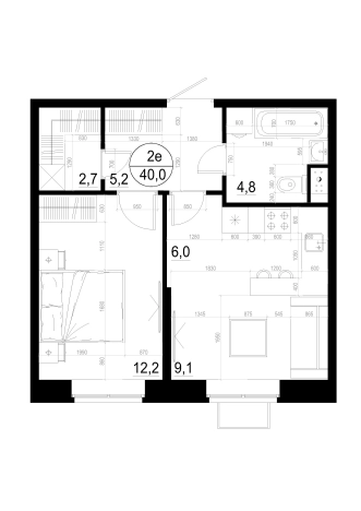 Купить двухкомнатную квартиру в Одинцове. Вариант № 127930, 0, площадь -  квм, цена 8923000 рублей