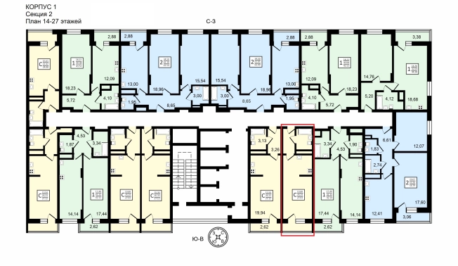 Купить Студию в районе Коминтерновский в Воронеже. Вариант № 107912, 1, площадь -  квм, цена 3719328 рублей