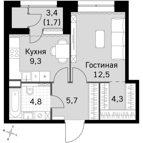 Купить квартиру в ЖК Sky Garden в Москве. Вариант № 10660061, 0, площадь - квм, цена 20375600 рублей