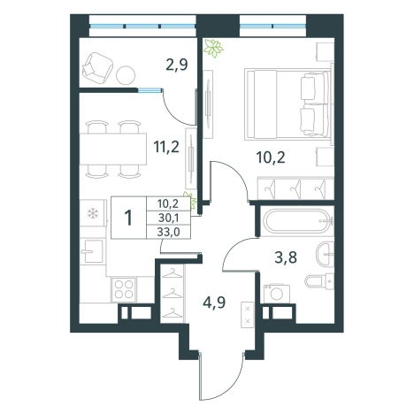 Купить квартиру в районе Черновский в Чите. Вариант № 157218, 0, площадь - квм, цена 5702400 рублей