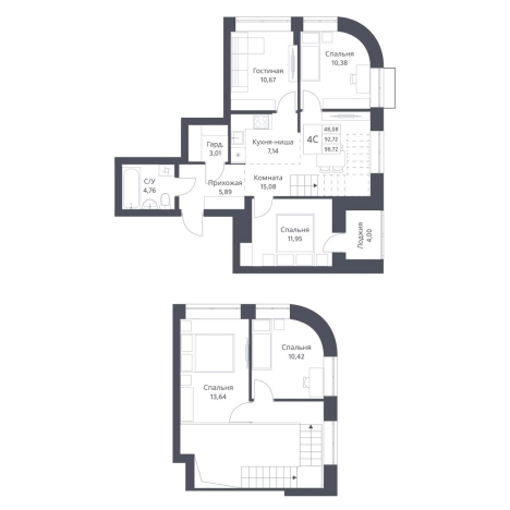 Купить четырехкомнатную квартиру в новостройках в Новосибирской области. Вариант № 10058268, 0, площадь -  квм, цена 13131000 рублей