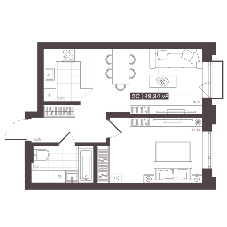 Купить квартиру в новостройках в районе Центральный в Кемерове. Вариант № 170736, 0, площадь -  квм, цена 8412272 рублей