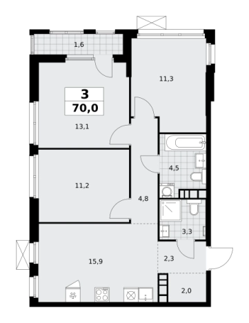 Купить квартиру в новостройках в ЖК Южные сады в Москве. Вариант № 116400, 0, площадь -  квм, цена 26488700 рублей