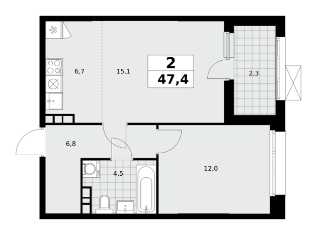Купить двухкомнатную квартиру в ЖК Бунинские кварталы в Москве. Вариант № 836550, 0, площадь -  квм, цена 18591702 рублей