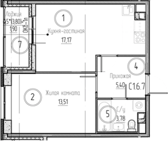 Купить двухкомнатную квартиру на улице Рябиновая роща в Всеволожске. Вариант № 8931180, 0, площадь -  квм, цена 6314799 рублей