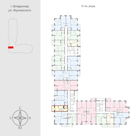 . Вариант № 10599301, 1, площадь - 35.45 квм, цена 4706860 рублей