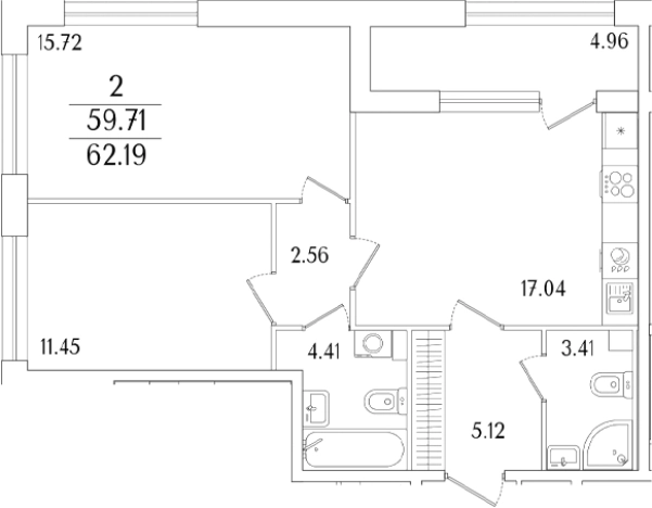 Купить трехкомнатную квартиру в новостройках в ЖК Аурум в Санкт-Петербурге. Вариант № 6232612, 0, площадь -  квм, цена 21608114 рублей