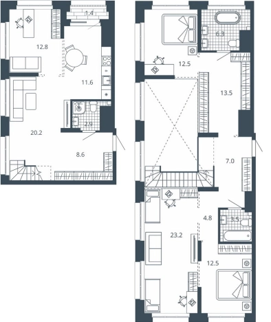 Купить двухкомнатную квартиру в ЖК Жилой комплекс "Scala city" в Пензе. Вариант № 9683143, 0, площадь -  квм, цена 13640000 рублей