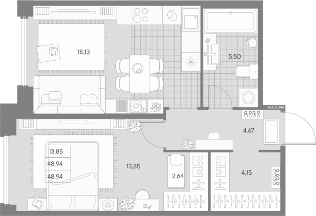 Купить двухкомнатную квартиру в новостройках в ЖК AVANT в Санкт-Петербурге. Вариант № 4160660, 0, площадь -  квм, цена 33409696 рублей