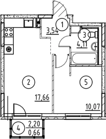 Купить квартиру в новостройках у метро Пролетарская в Ленинградской области. Вариант № 6897886, 0, площадь -  квм, цена 6122511 рублей