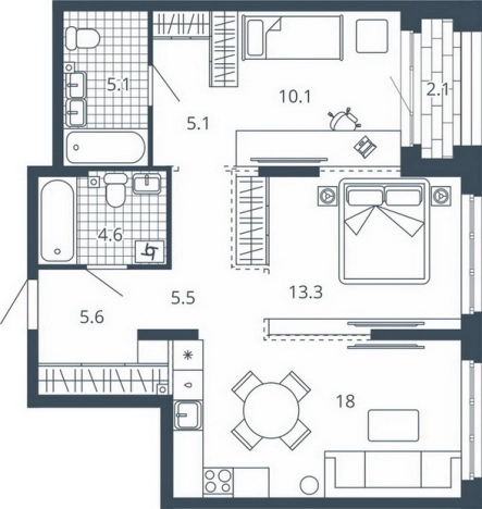 Купить двухкомнатную квартиру в ЖК Жилой комплекс "Scala city" в Пензе. Вариант № 9678893, 0, площадь -  квм, цена 8995800 рублей