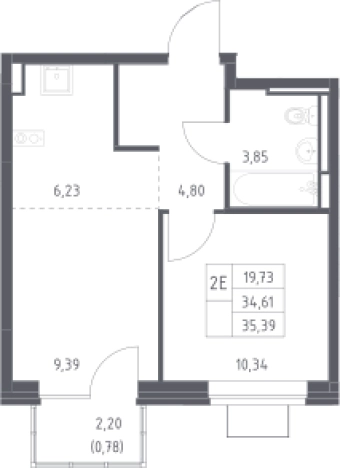 Купить квартиру в ЖК Богдановский Лес в Московской области. Вариант № 2640497, 0, площадь -  квм, цена 7766393 рублей
