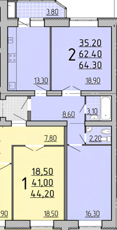 Купить квартиру в новостройках на улице Птицеводов в Рязани. Вариант № 6148891, 0, площадь -  квм, цена 7073000 рублей