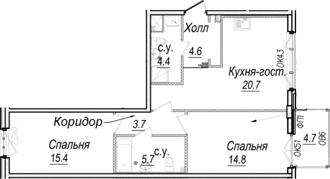 Купить трехкомнатную квартиру на улице набережная реки Карповки в Санкт-Петербурге. Вариант № 66469, 0, площадь -  квм, цена 38427943 рублей