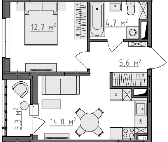 Купить квартиру в ЖК Квартал Новаторов в Владимире. Вариант № 156200, 0, площадь -  квм, цена 4734000 рублей