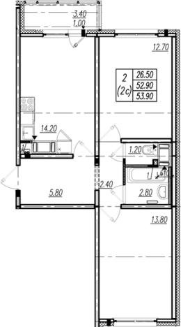 Купить трехкомнатную квартиру на вторичке в районе Приморский в Санкт-Петербурге. Вариант № 9634945, 0, площадь -  квм, цена 8477445 рублей