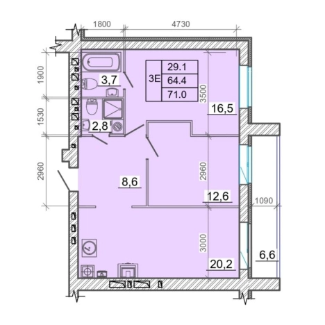 Купить трехкомнатную квартиру в Иванове. Вариант № 1165862, 0, площадь -  квм, цена 11928000 рублей