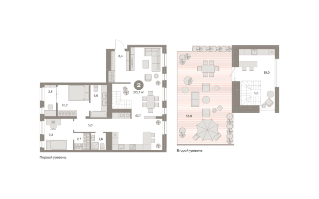 Купить двухкомнатную квартиру у метро Домодедовская в Видном. Вариант № 8496934, 0, площадь -  квм, цена 20740000 рублей