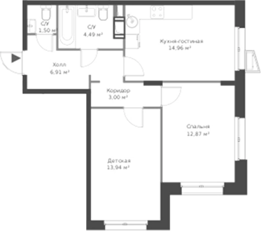 Купить трехкомнатную квартиру у метро Парнас в Сертолове. Вариант № 6057354, 0, площадь -  квм, цена 9199935 рублей