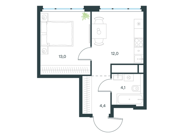 Купить однокомнатную квартиру в новостройках на улице Мичуринский проспект в Москве. Вариант № 1066335, 0, площадь -  квм, цена 35541801 рублей