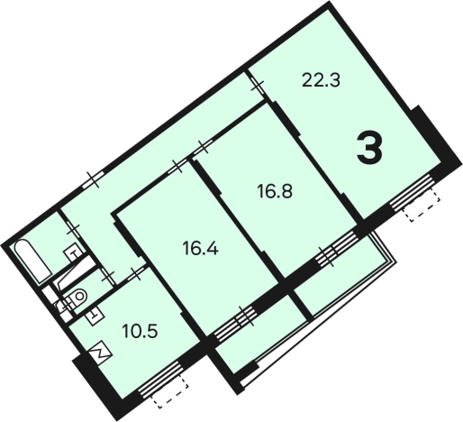 Купить квартиру на улице Варшавское шоссе в Москве. Вариант № 9593660, 10, площадь -  квм, цена 23792300 рублей