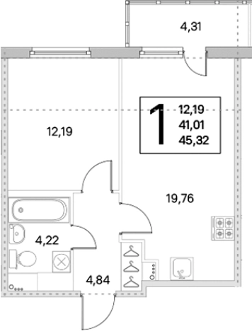 Купить двухкомнатную квартиру у метро Проспект Большевиков в Ленинградской области. Вариант № 8488124, 0, площадь - квм, цена 7098831 рублей