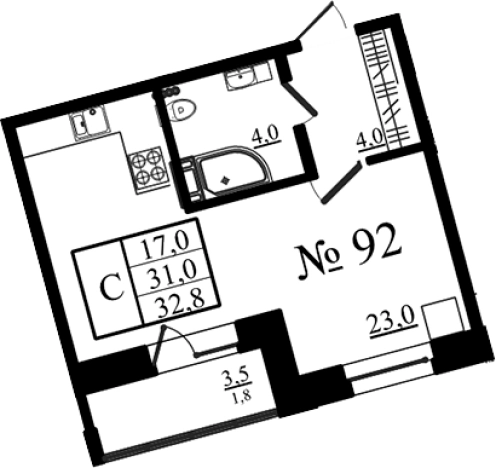 Купить квартиру на вторичке в Гатчине. Вариант № 7259226, 0, площадь -  квм, цена 5606898 рублей
