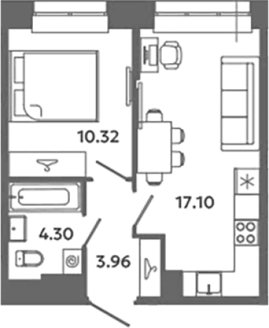Купить квартиру в ЖК Загляденье в Ленинградской области. Вариант № 6631892, 0, площадь -  квм, цена 5742125 рублей