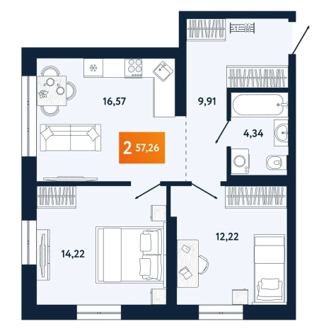 Купить двухкомнатную квартиру в Приморском крае. Вариант № 10269661, 0, площадь -  квм, цена 11990000 рублей