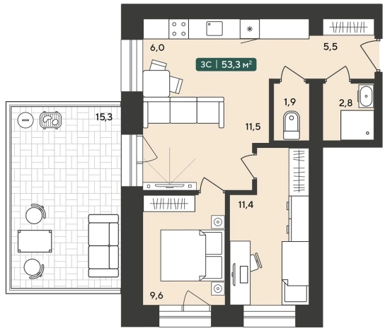 Купить трехкомнатную квартиру в ЖК Альпийский Квартал (НОВОСИБИРСК) в Новосибирской области. Вариант № 8875613, 0, площадь -  квм, цена 5400000 рублей