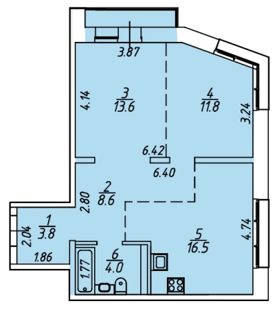 Купить квартиру в ЖК Стрижи Сити в Иркутске. Вариант № 78336, 0, площадь -  квм, цена 9632000 рублей