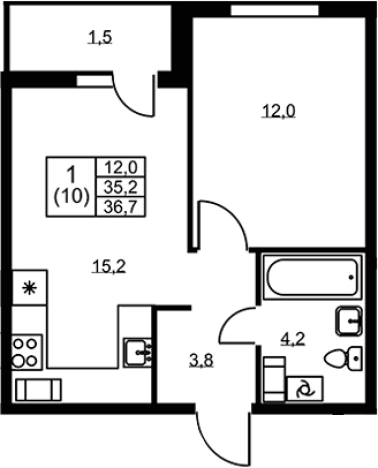 Купить квартиру в ЖК Ермак в Ленинградской области. Вариант № 6610151, 0, площадь -  квм, цена 5109600 рублей