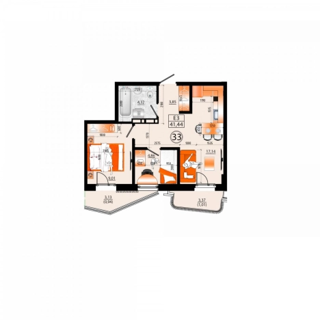 Купить трехкомнатную квартиру в Приморском крае. Вариант № 6058536, 0, площадь -  квм, цена 9531200 рублей