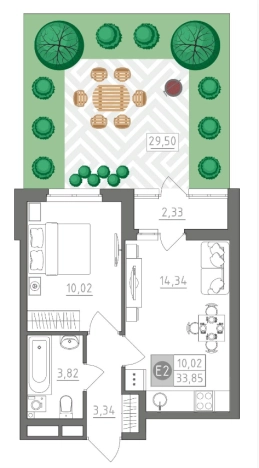 Купить квартиру в новостройках в ЖК Пряничная слобода в Туле. Вариант № 71856, 0, площадь -  квм, цена 3790185 рублей