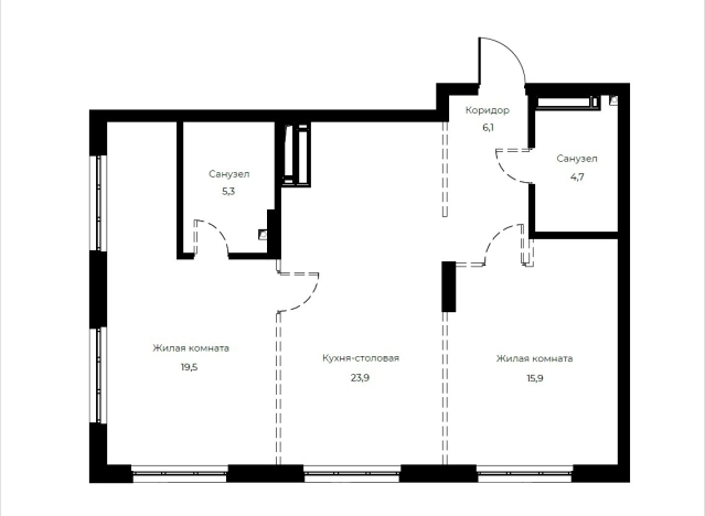 Купить двухкомнатную квартиру на улице Богданова в Пензе. Вариант № 1302235, 0, площадь -  квм, цена 10374300 рублей