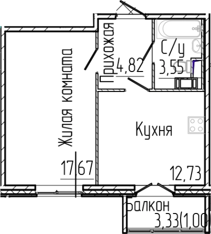 Купить однокомнатную квартиру в новостройках у метро Парнас в Сертолове. Вариант № 6054567, 0, площадь -  квм, цена 7221238 рублей