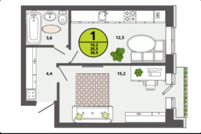 Купить квартиру в ЖК "Северная Мыза" в Тульской области. Вариант № 73644, 0, площадь -  квм, цена 3291950 рублей