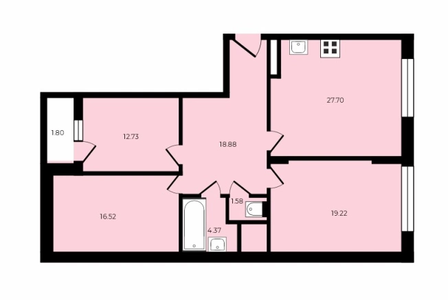 Купить трехкомнатную квартиру на вторичке на улице Анны Ахматовой в Москве. Вариант № 10442991, 0, площадь -  квм, цена 32990000 рублей