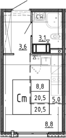 Купить Студию в ЖК Ручьи 2 в Санкт-Петербурге. Вариант № 9510597, 0, площадь -  квм, цена 4149097 рублей