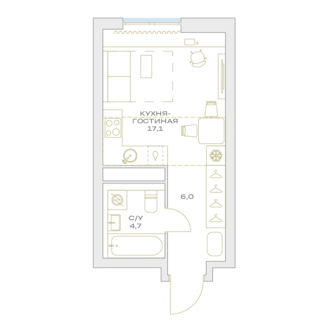 Купить квартиру в ЖК Детали в Москве. Вариант № 879544, 0, площадь -  квм, цена 13751613 рублей