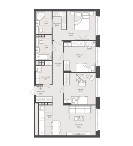 Купить трехкомнатную квартиру на улице Жилмассив в Новосибирской области. Вариант № 9091177, 18, площадь -  квм, цена 15000000 рублей
