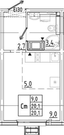 Купить Студию в ЖК Цветной город в Санкт-Петербурге. Вариант № 8086466, 0, площадь -  квм, цена 3654079 рублей