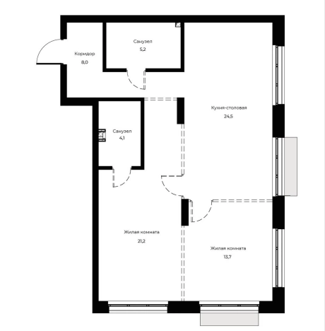 Купить двухкомнатную квартиру на улице Богданова в Пензе. Вариант № 1302223, 0, площадь -  квм, цена 10285470 рублей