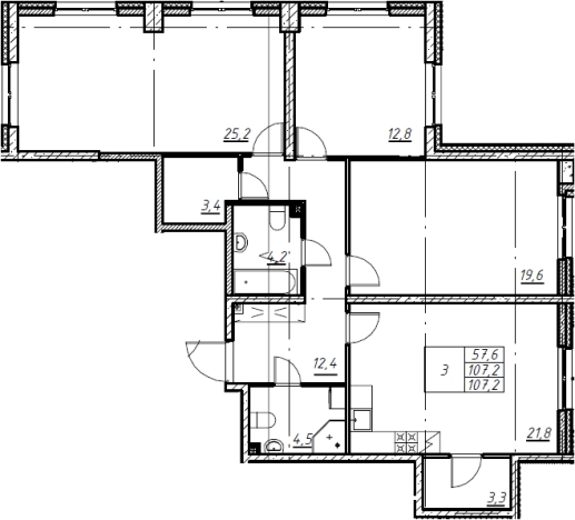 Купить многокомнатную квартиру в ЖК Цивилизация на Неве в Санкт-Петербурге. Вариант № 1085522, 0, площадь -  квм, цена 31139200 рублей