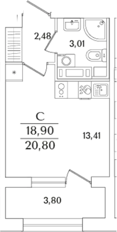 Купить квартиру в новостройках в ЖК Аурум в Санкт-Петербурге. Вариант № 6233323, 0, площадь -  квм, цена 8259261 рублей