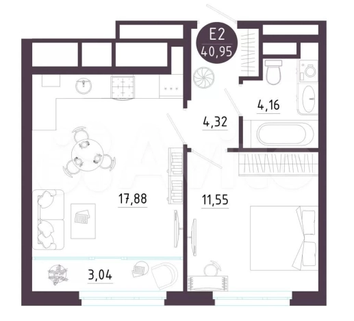 Купить квартиру в новостройках в ЖК "Крылья" в Рязани. Вариант № 111023, 2, площадь -  квм, цена 8237276 рублей