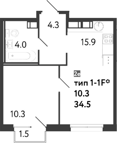 Купить двухкомнатную квартиру в ЖК Струны в Санкт-Петербурге. Вариант № 8099818, 0, площадь -  квм, цена 12081710 рублей