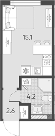 Купить квартиру в новостройках у метро Купчино в Санкт-Петербурге. Вариант № 7597495, 0, площадь -  квм, цена 5560300 рублей