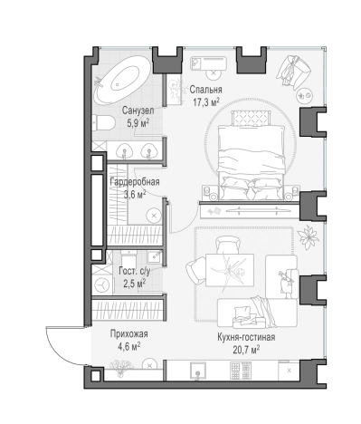 Купить квартиру у метро Улица 1905 года в Москве. Вариант № 168725, 0, площадь -  квм, цена 96900000 рублей